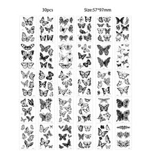 30pcs Temporary Tattoos for Children Unicorn Mermaid Car Fruit Cartoon