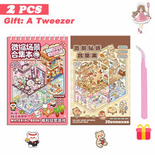20Pcs 20in1 3D Cartoon Sticker Book | DIY Scenes Creative Gift for