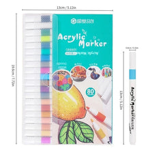 60/80 Colors Acrylic Paint Pens for Rock Painting Water Based Paint