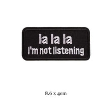 DIY Black White Words Letter Patches For Clothing Embroidered Badge Rock Hippie Iron On Clothes Sticker Badge Appliques Stripes