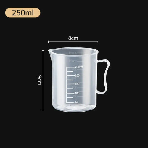 1PC Clear Graduated Measuring Cup Scale Plastic Transparent Mixing Cup