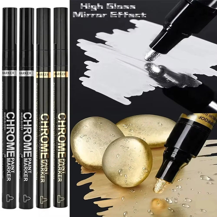 5/1pcs Chrome Pen Marker Mirror Waterproof Paint Repair For Rock