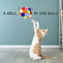 3PCS Cat Toys Cat Plush Ball Toy Pet Elastic Bell Ball Self Hi Ball