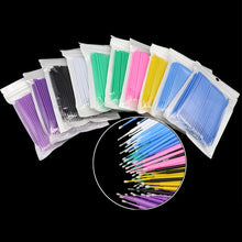 100Pcs Eyelash Cleaning Brush Lash Extension Micro Cotton Swab