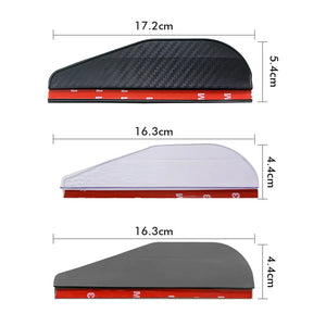 2PCS Car Rearview Mirror Rain Eyebrow Carbon Fiber Sun Visor Shade
