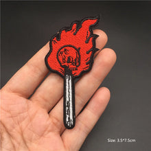 Punk Embroidered Patches for Clothing Iron on Patches Appliques Diy Anime Clothes Thermoadhesive Stickers