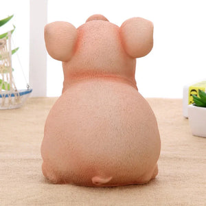 Children Cute Pig Piggy Bank Desktop Resin Piggy Bank Coin Saving Box