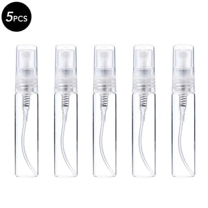 5/10Pcs 3ml 5ml 10ml Clear Mini Perfume Glass Bottle Empty Cosmetics
