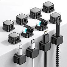 3/6PCS Magnetic Cable Clips Cable Smooth Adjustable Cord Holder Under