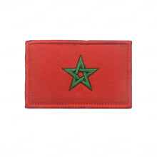 Moroccan National Flag Patches Embroidered Hook&loop Patch Tactical Accessories Morale Badges on Backpack Decoration Sticker