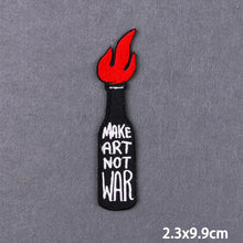 Warning Letters Embroidery Patches For Jeans Good Vibes Iron On patch Thermoadhesive Patches For Clothes Applique Stickes Logo