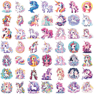 50PCS Fun Cartoon Unicorn Graffiti Stickers Scrapbooking Collage