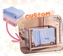 Personalized Newborn Baby Blanket with Name Custom Stroller Sleeping Dolls Animal Security Towel Gift Set for Baby Shower Gifts