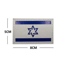 Israeli National Flag Reflective Patches Embroideried Military Uniform Armband Tactical Morale Embroidery Badge Israel Patches