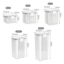 5Pcs Sealed Jars Kitchen Grain Storage Organizer Large Tank Plastic