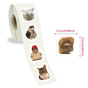 500pcs Cartoon Meme Cat Stickers For School Reward Stickers Classroom