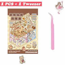 20Pcs 20in1 3D Cartoon Sticker Book | DIY Scenes Creative Gift for