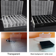 1Pack Plastic Storage Box 24 Grids Clear Plastic Organizer Box