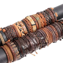 10PCS Random Style Men's Women's Webbing, Rope,Leather Bracelet