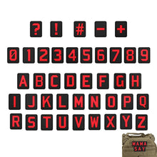 English Alphabet Letter Patches Letters Stripes Cloth Accessories Stickers Name hook loop Patches Tactical badge