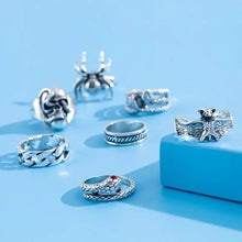 2023 Gothic Skeleton Unisex Ring Set Punk Grunge Butterfly Frog Woman