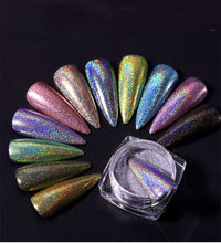12Jars/set Holographic Glitter Nail Fine Powder 0.05mm Super Shinying