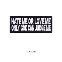 DIY Black White Words Letter Patches For Clothing Embroidered Badge Rock Hippie Iron On Clothes Sticker Badge Appliques Stripes