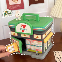 Portable Store Shaped Money Box Plastic Key Lock Cash Box Students