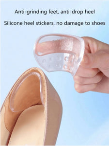 1Pair Heels Grips Silicone Heel Stickers for Women Men Anti Slip Heel