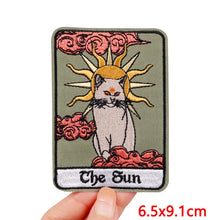 Animal Tarot Embroidery Patch Iron On Patches For Clothing Thermoadhesive Patches Cartoon Cat Patches On Clothes Sewing Stickers