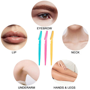 10/40Pcs Eyebrow Trimmer Face Blade Shaver Portable Eye Brow Epilation