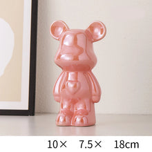 Ceramic Cartoon Teddy Bear Figurine Love Bear Ornament Living Room