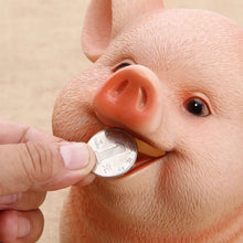 Children Cute Pig Piggy Bank Desktop Resin Piggy Bank Coin Saving Box
