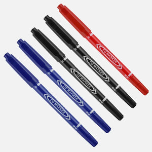 5/10 Pcs Twin Tip Permanent Marker Black/Blue/Red Oil Marker Pen Fine