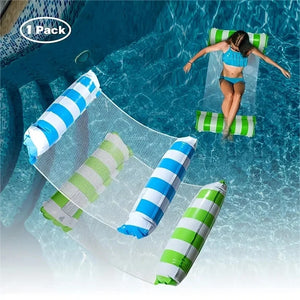 Foldable Floating Water Hammock Float Lounger Inflatable Pool Mat
