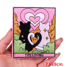 Animal Tarot Embroidery Patch Iron On Patches For Clothing Thermoadhesive Patches Cartoon Cat Patches On Clothes Sewing Stickers