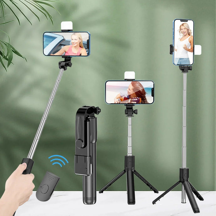 Bluetooth Remote Extendable Phone Tripod Wireless Selfie Stick Tripod