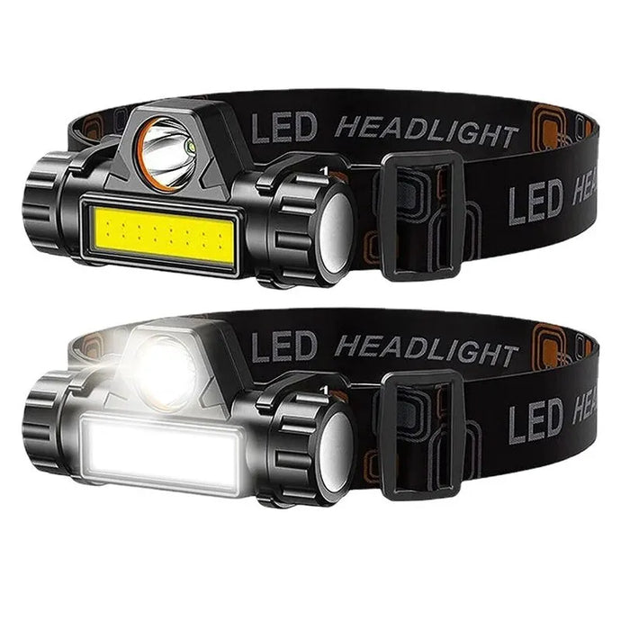 Rechargeable COB LED USB Headlamp Strong Magnetic Powerful Headlight