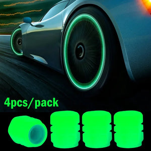 1-20PCS Luminous Car Tire Valve Cap Fluorescent Night Glowing Decor