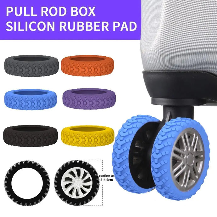 8PCS/Set Suitcase Wheels Protection Cover with Silent Sound Silicone