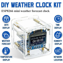 DIY Digital Clock Kit ESP8266 MINI Weather Clock WIFI Soldering Practice Electronic Multifunctional Weather Station