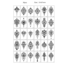 30pcs Temporary Tattoos for Children Unicorn Mermaid Car Fruit Cartoon