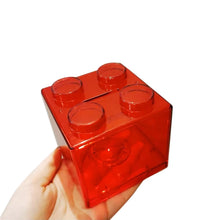 Building Block Toy Storage Box Transparent Plastic Block-Shaped Piggy