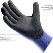 12pairs Ultra-Thin PU Coated Work Gloves,Excellent Grip,Nylon Shell