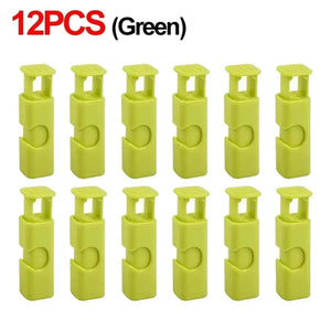 12 PCS Squeeze Bread Bag Clips Reusable Fresh Food Seal Plastic Clip