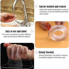 1/3/5M Double Sided Tape Transparent Acrylic Reusable Waterproof