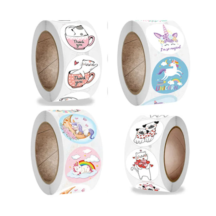 500 Unicorn Stickers for Kids Kawaii Cute Student Gift Packaging Seal