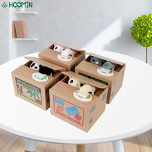 Plastic Electronic Deposit Saving Money Box Automated  Panda Cat Coin