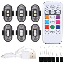 2/4/6x Wireless Remote Control Car LED Light, Multi-mode Car Warning