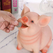 Children Cute Pig Piggy Bank Desktop Resin Piggy Bank Coin Saving Box